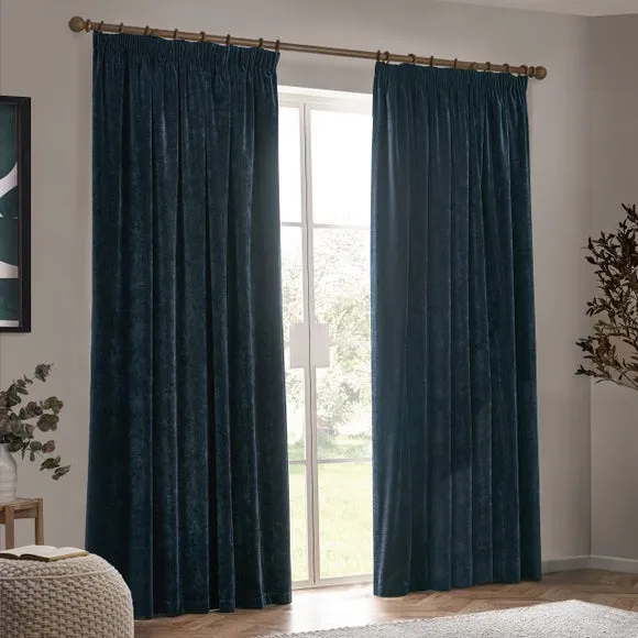 Yard Chenille Pencil Pleat Curtains 1