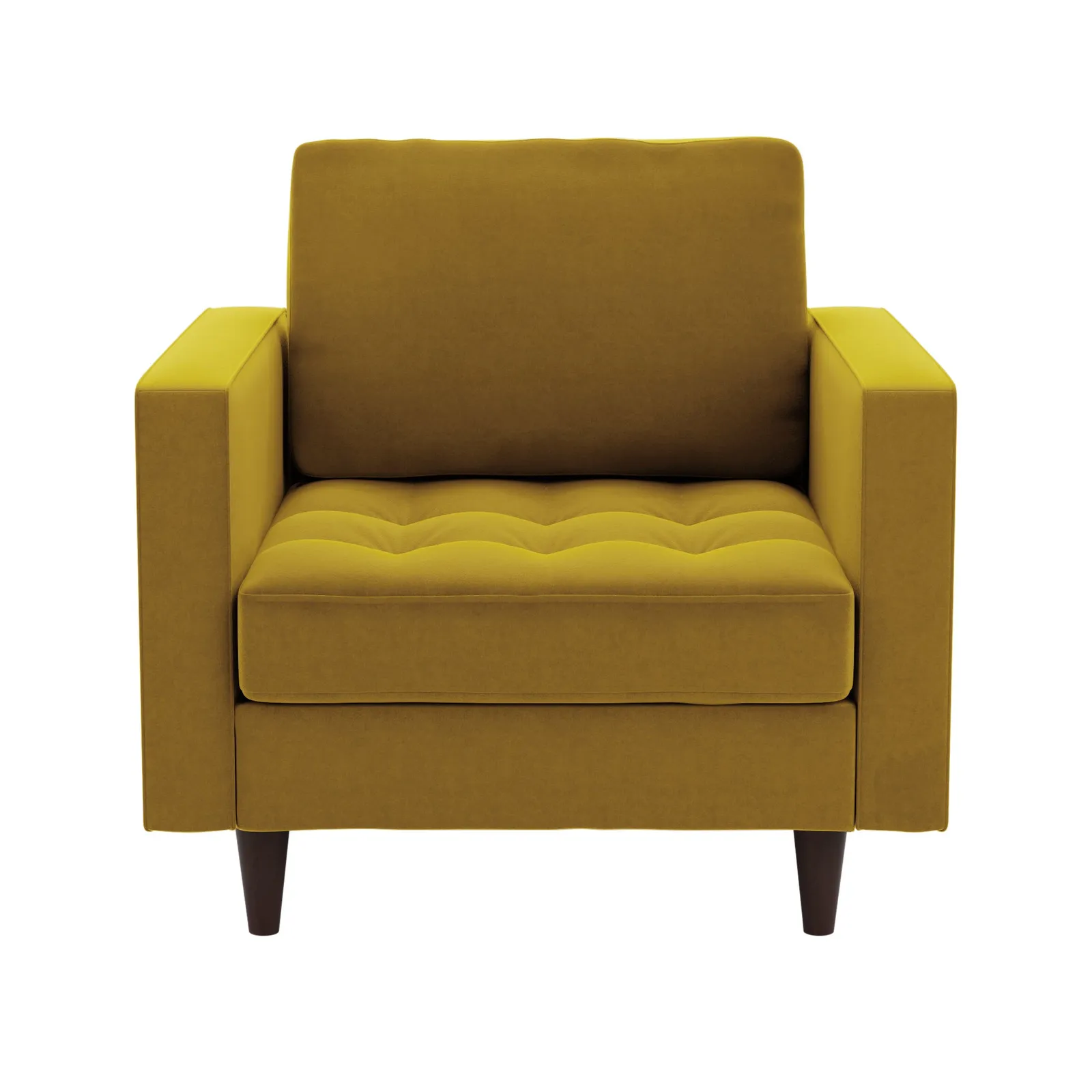 Zoe Velvet Armchair Yellow