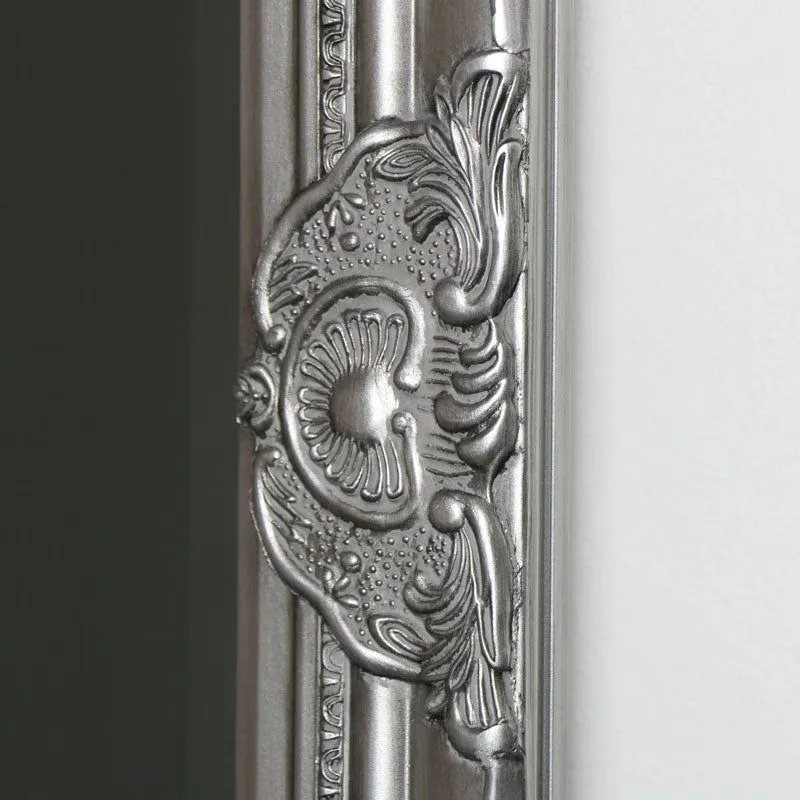Melody Maison Tall Silver Mirror With Bevelled Glass 47cm X 142cm in Metallic Silver 4
