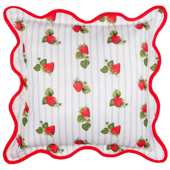 Fruits Strawberries Outdoor Square Cushion 3