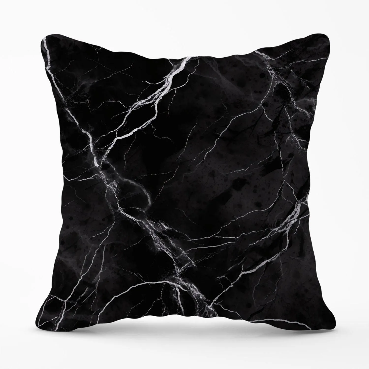Warren Reed - Designer Black Marble Pattern Outdoor Cushion