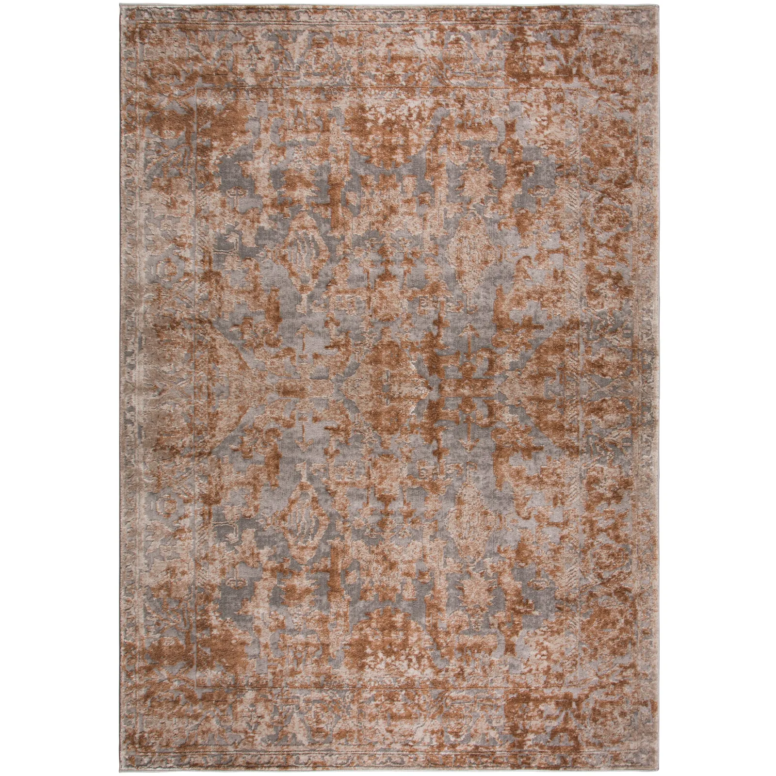 Reign Rust Traditional Rug Brown