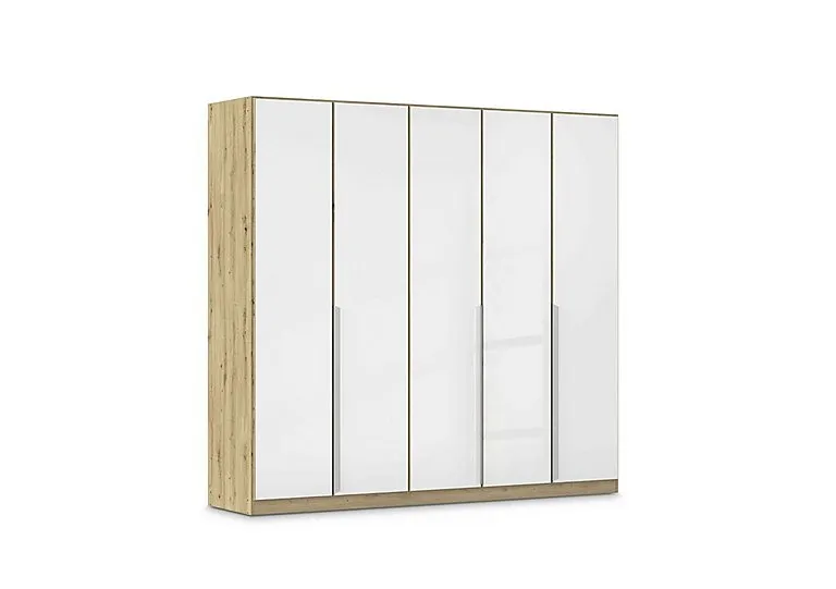 Freja 226cm 5 Door Hinged Glass Wardrobe