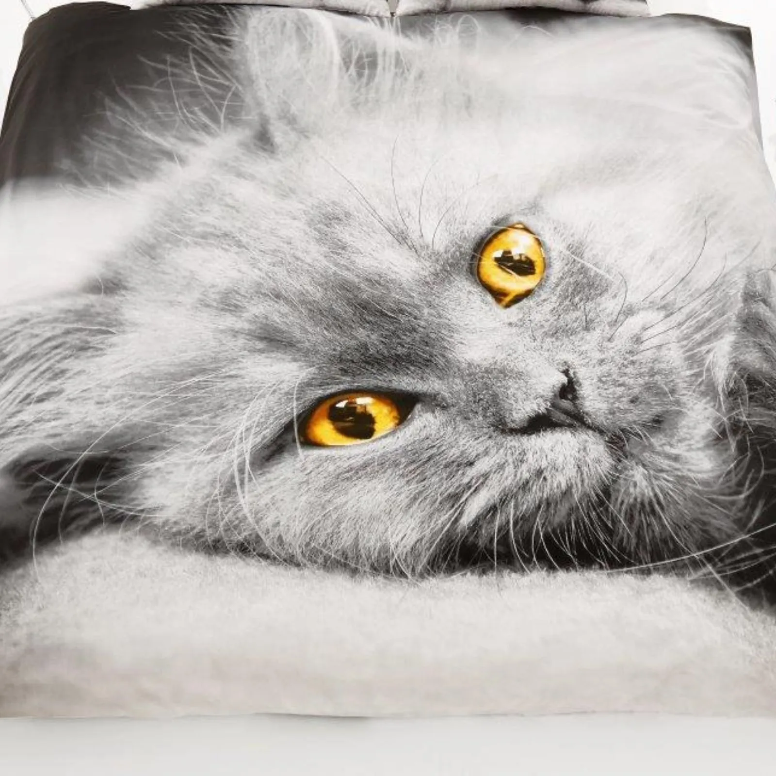 Smart Living 3D Effect Animal Polycotton Printed Duvet Cover Set in Silver 2