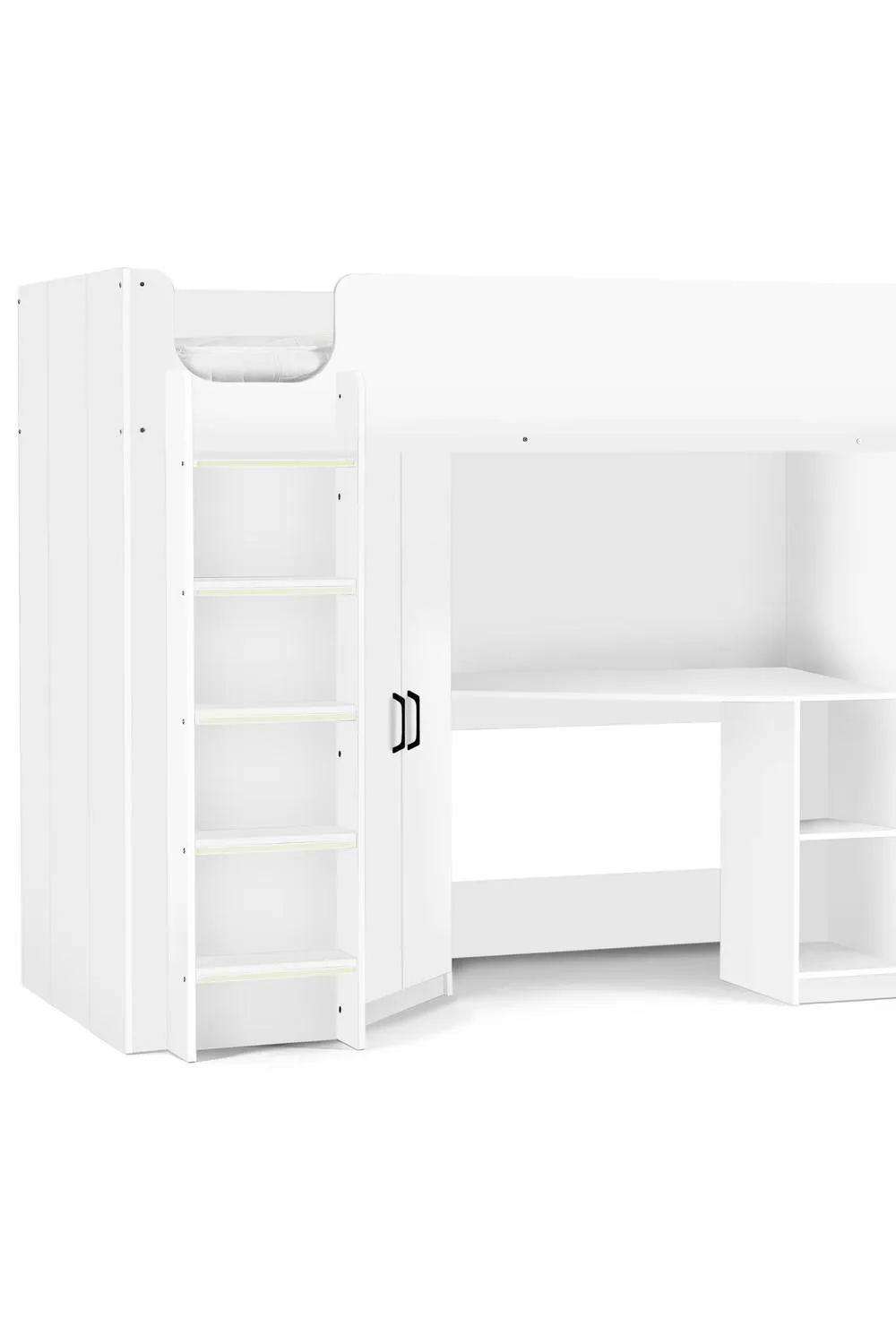 Julian Bowen Hercules Highsleeper Loft Bed with Desk in White 2