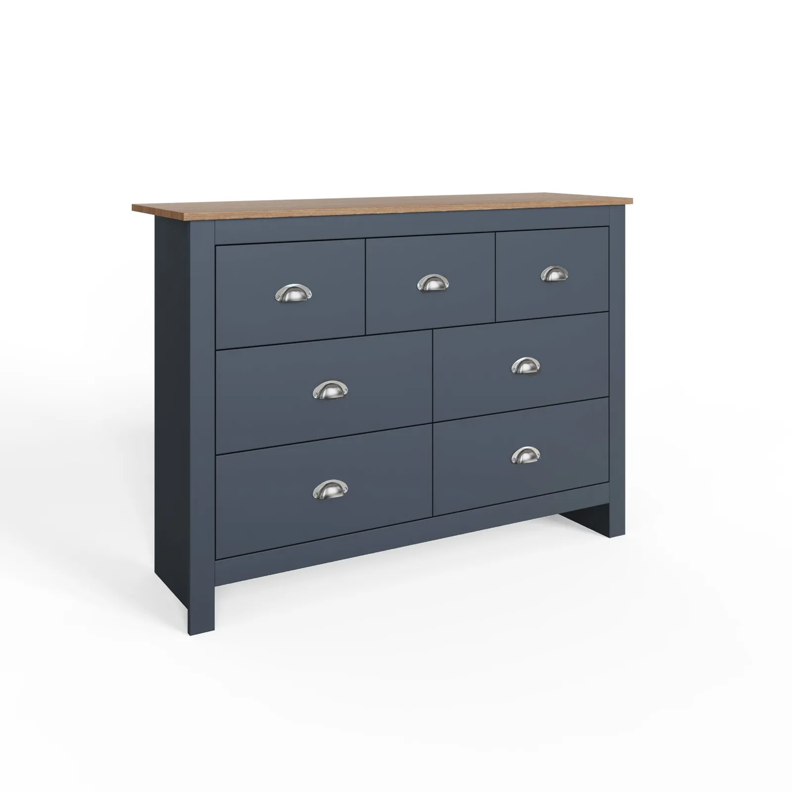 GFW Lancaster 7 Drawer Chest in Dark Navy 3