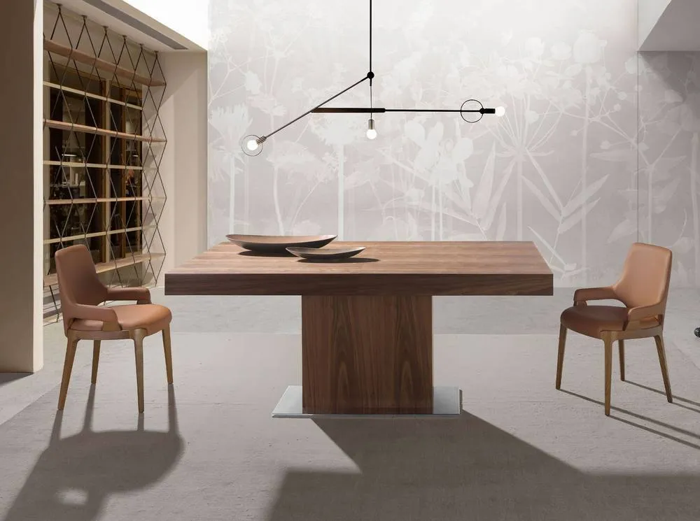 Angel Cerda Rectangular Walnut Extending Dining Table 180/240 cm in Brown 3