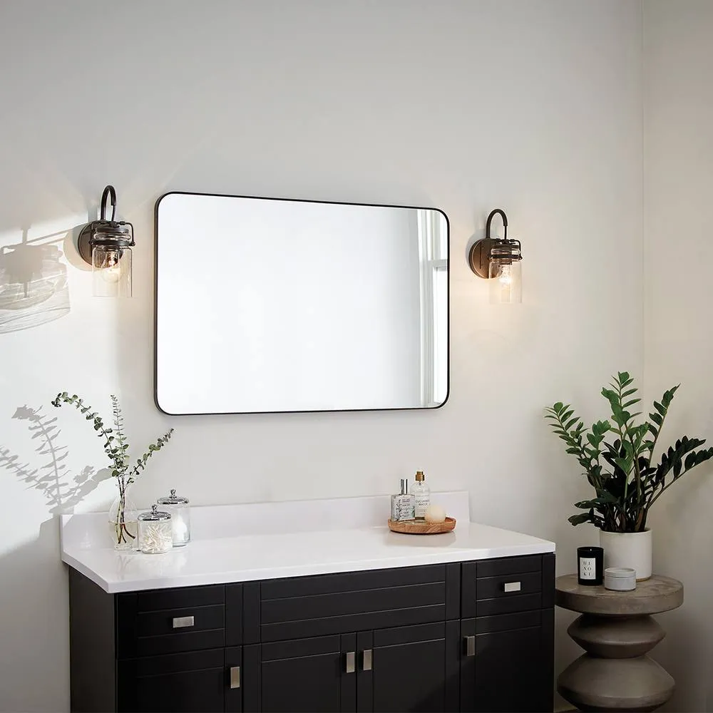 Netlighting Brinley 1 Light Wall Light Olde Bronze E27 in Brown 2