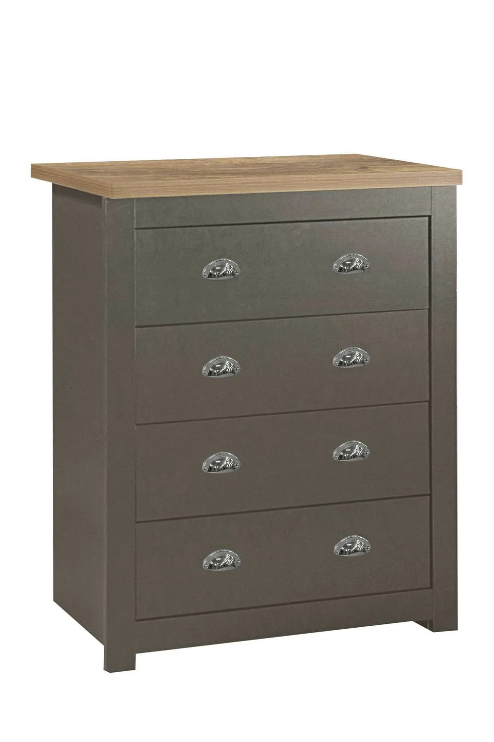 Birlea Highgate 4 Drawer Chest Dark Grey 5