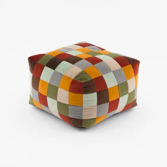 Eliza Patchwork Cube Pouffe 2