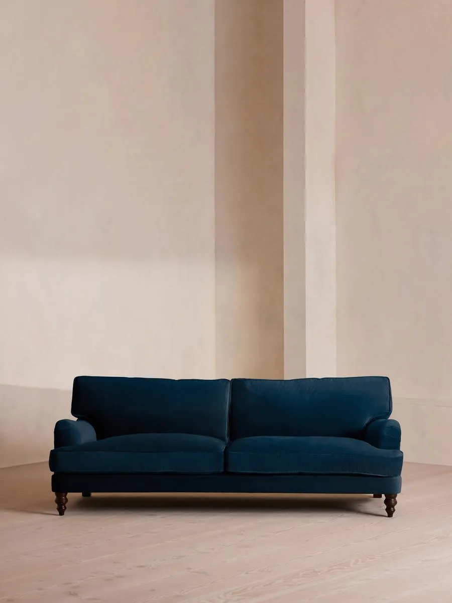 Arundel Four Seater Sofa, Velvet, Royal Blue
