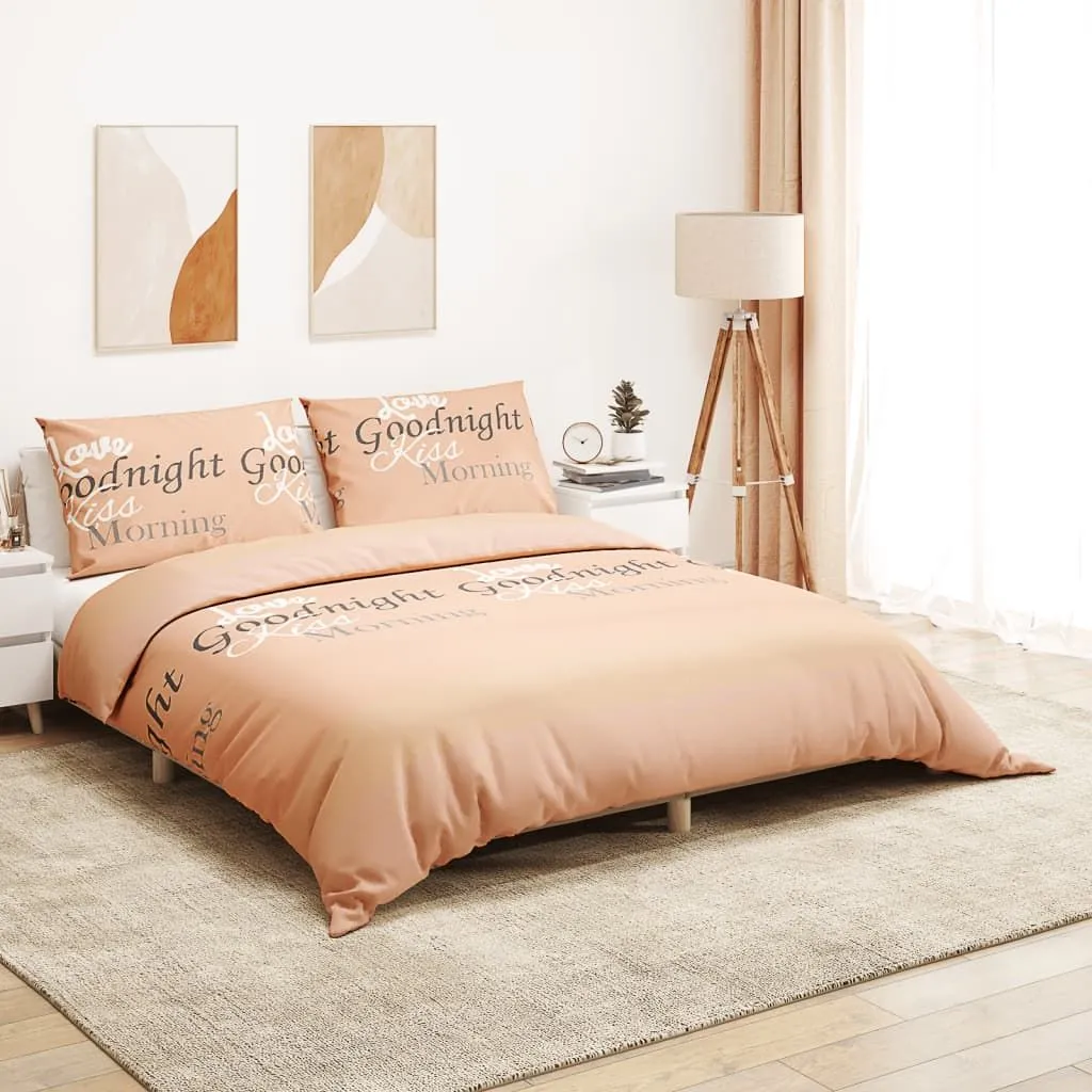 Berkfield Home Duvet Cover Set Pink 200x200 cm Cotton