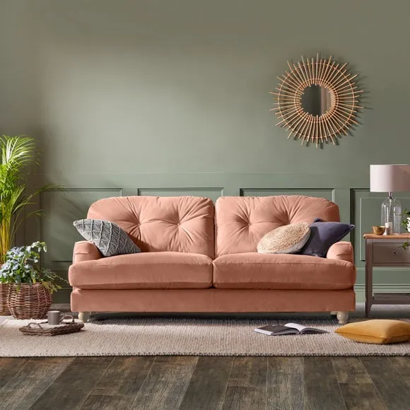 Martha Vintage Velvet 3 Seater Sofa 1