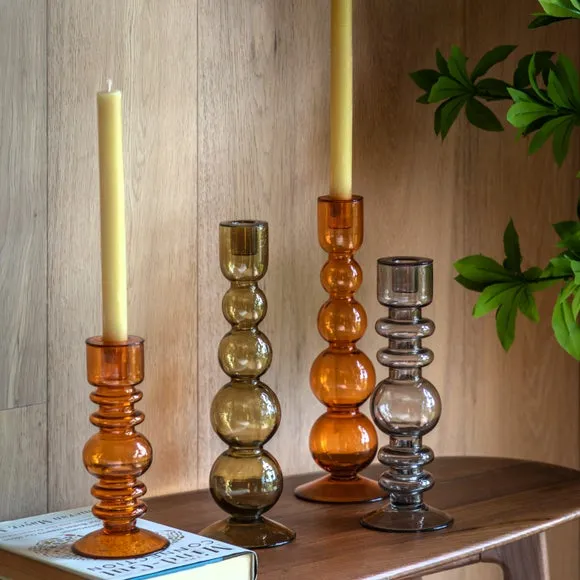 Villena Glass Taper Candlestick Holder 3
