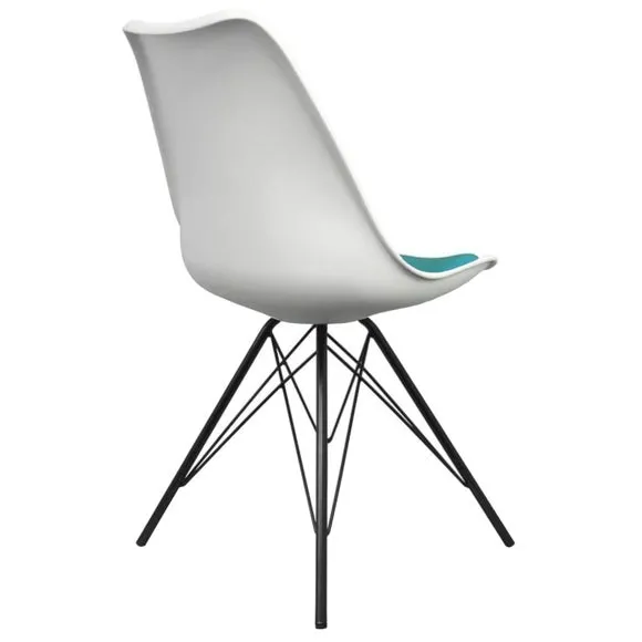 Fusion Living Soho White Plastic Dining Chair 5