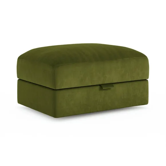 Hattie Matte Plush Velvet Storage Footstool 4
