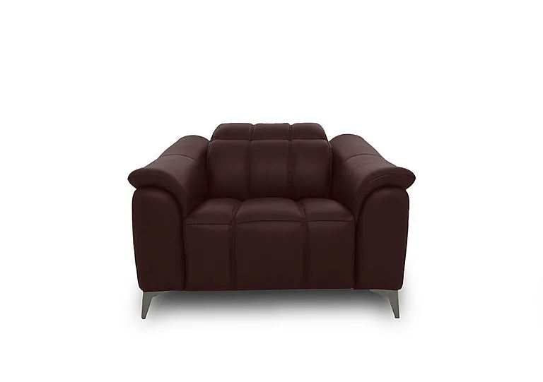 Angelo Leather Power Recliner Chair with Power Headrest - Burgundy