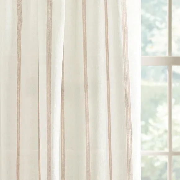 Boucle Stripe Tape Top Single Voile Panel 3