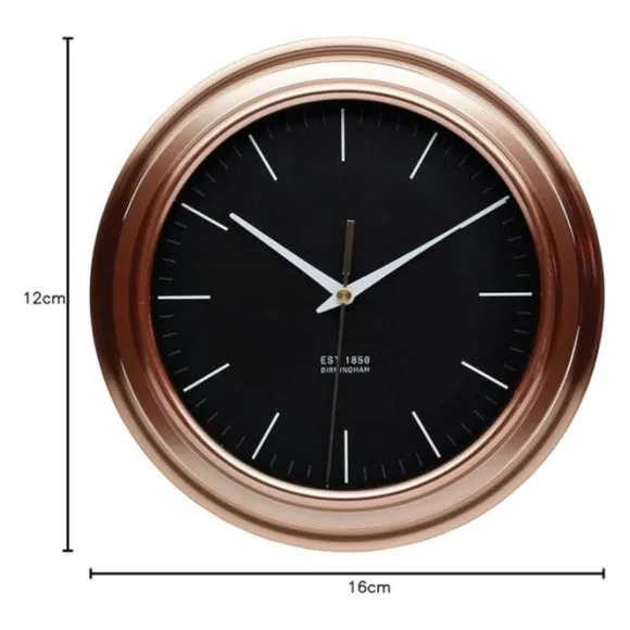 Copper-Effect Modern Analogue Wall Clock 4