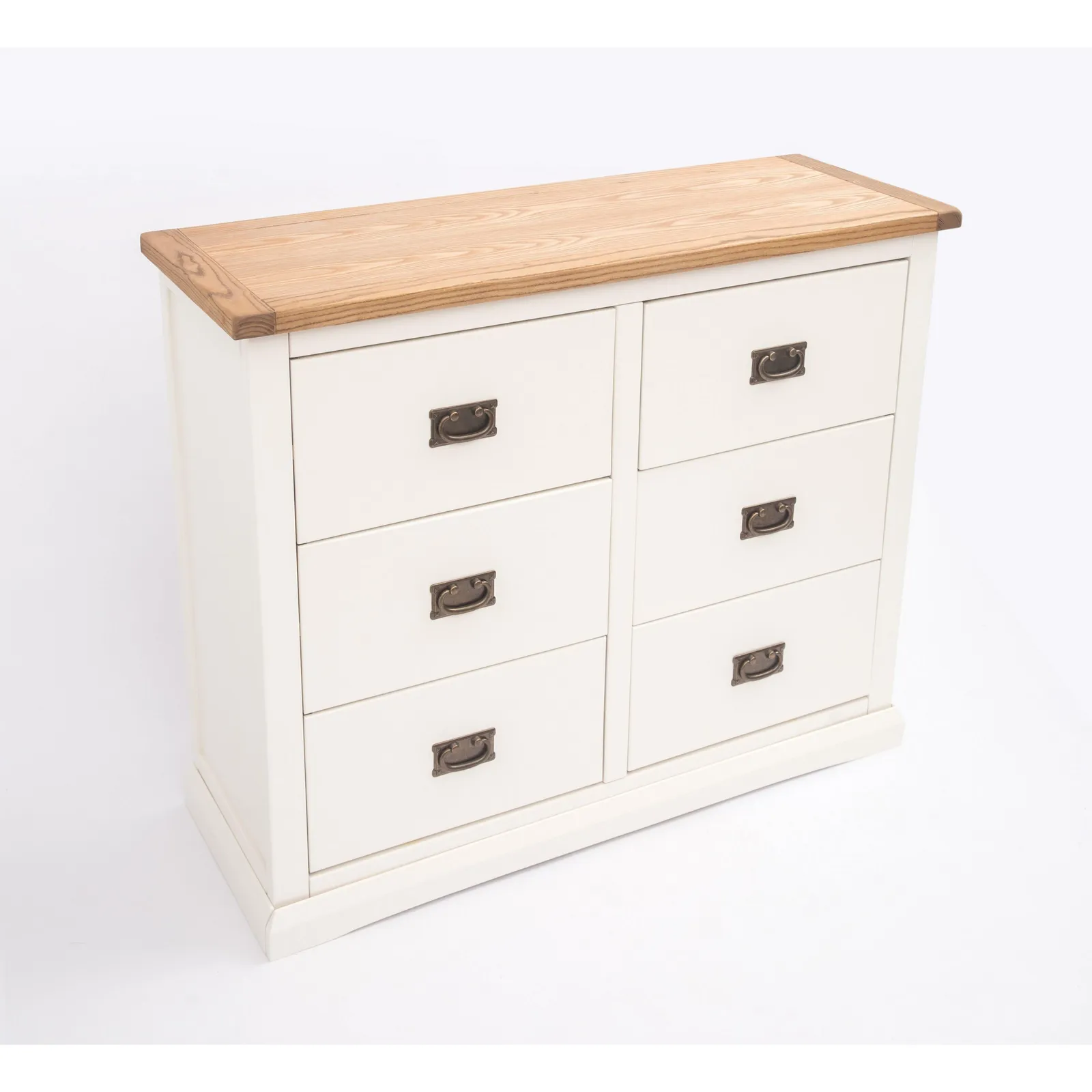 Cabinet Bits Cosenza 6 Drawer Chest of Drawers Bras Drop Handle in Off-White 4