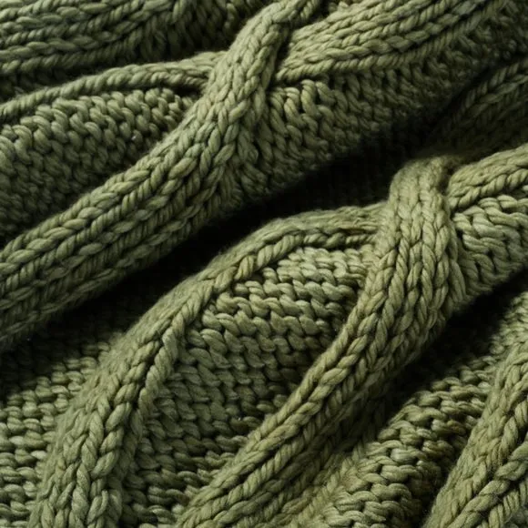 Cable Knit Throw Blanket 130cm x 180cm 2