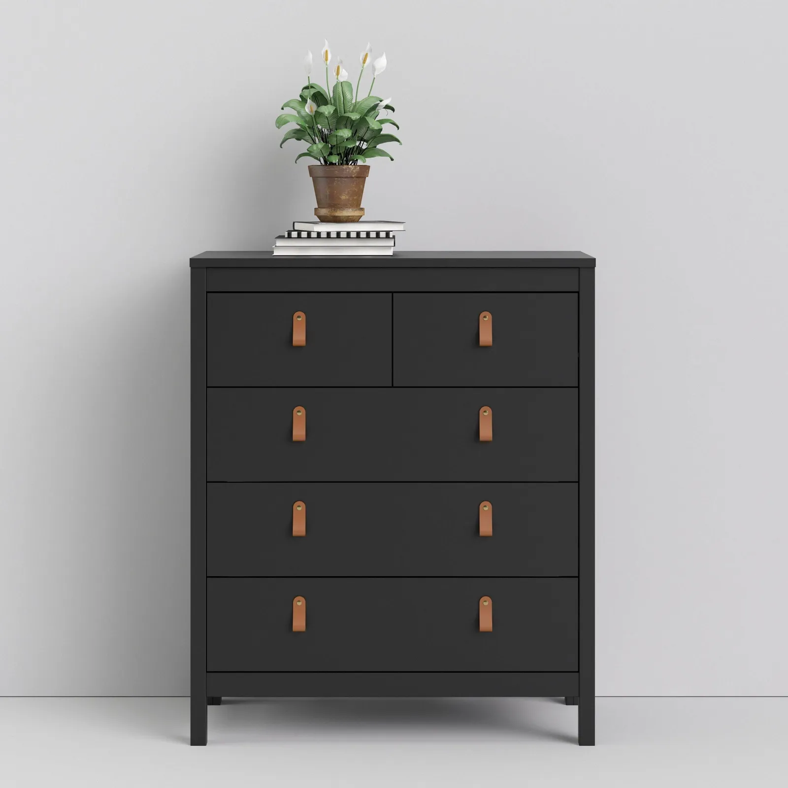 Furniture To Go Barcelona Chest 3+2 Drawers in Black 6
