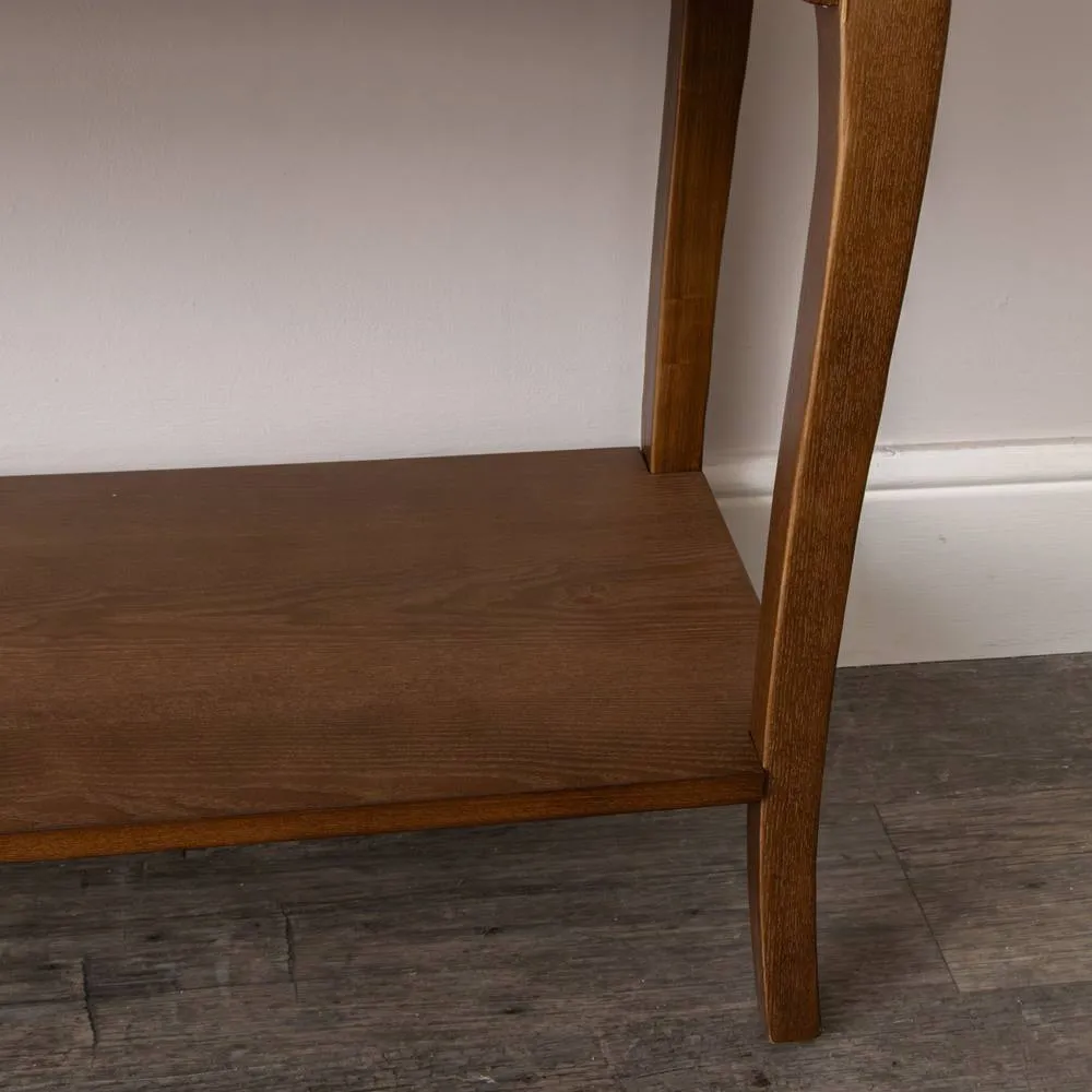 Melody Maison 3 Drawer Dark Wood Console Table With Shelf - Ashwell Range in Brown 4