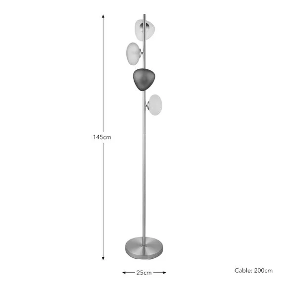 Pebble 4 Light Floor Lamp 6