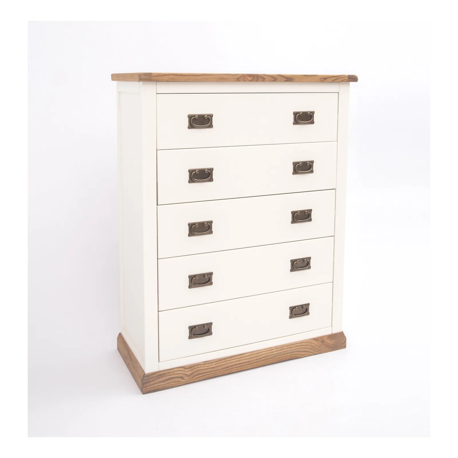 Cabinet Bits Tropea 5 Drawer Chest of Drawers Bras Drop Handle in Off-White 3
