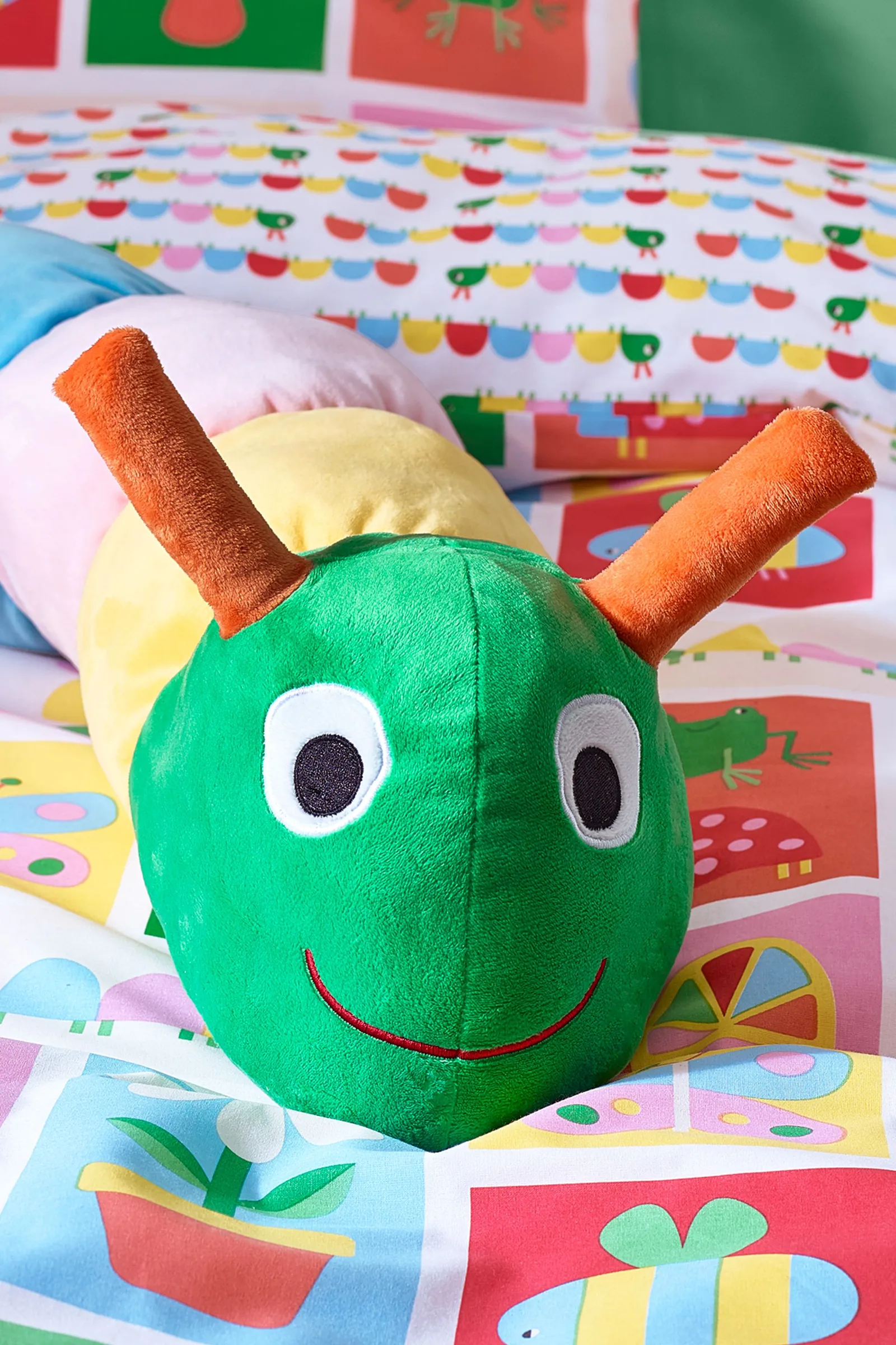 Catherine Lansfield 'Charlee Caterpillar' 3D Shaped Cushion 3