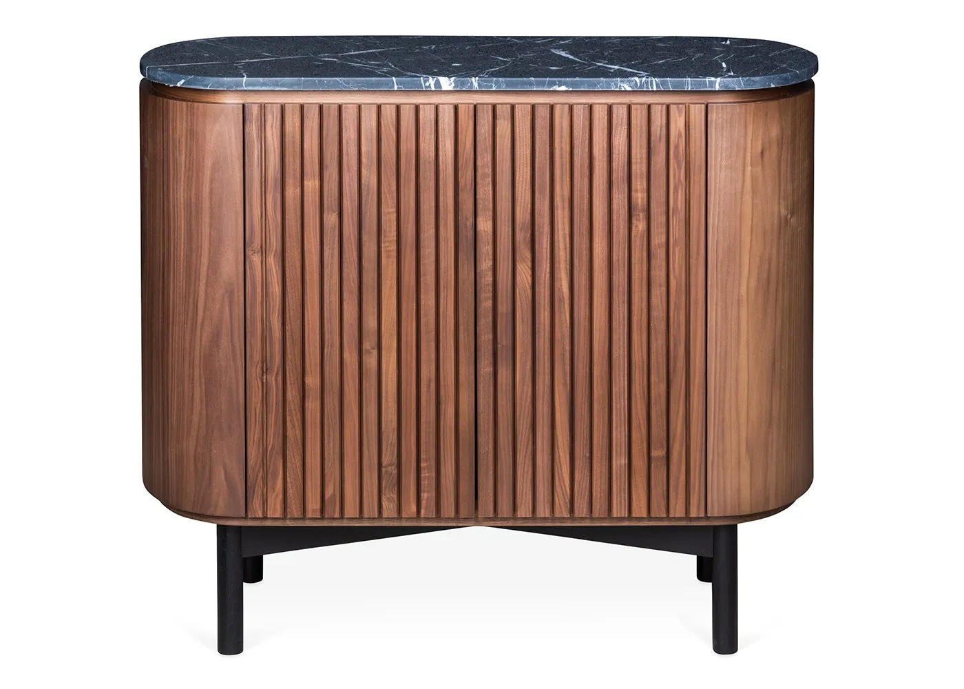 Heal's Remi Sideboard Small Walnut and Black Marble