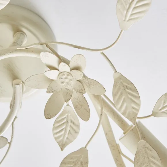 Chantelle Floral 3 Light Flush Ceiling Light 3