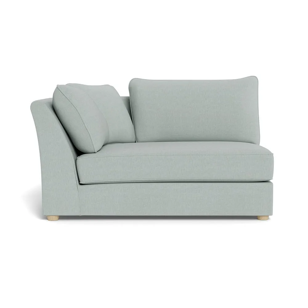 Heal's Tailor Large Curved Left Hand Facing Corner Unit Brushed Cotton Oat Natural Feet