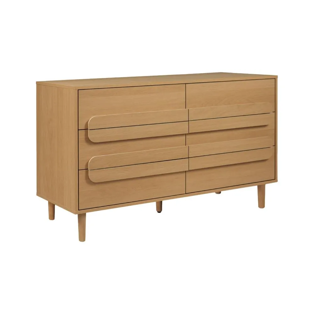 sweeek Vintage wood effect 6 drawer chest in Brown 2