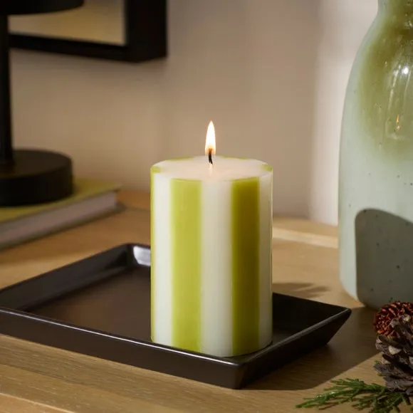 Stripe Pillar Candle 1