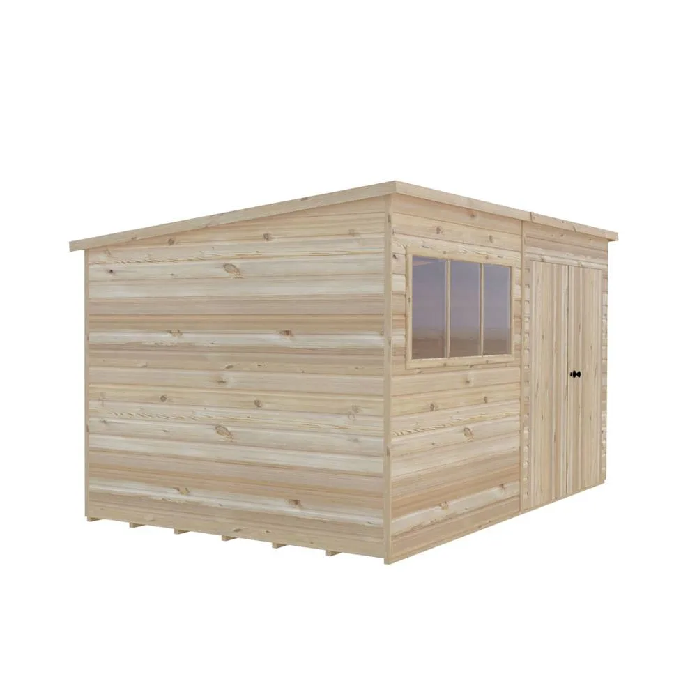 Shires Ranger 12 x 8 Feet Double Door Shed - L239 x W359 x H213.9 cm in Light Tan 4