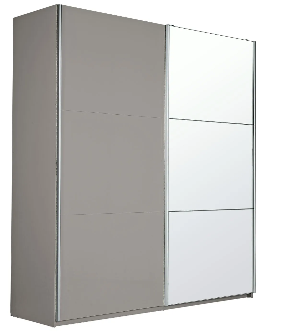 Habitat Holsted Large Grey Gloss &Mirror Sliding Wardrobe