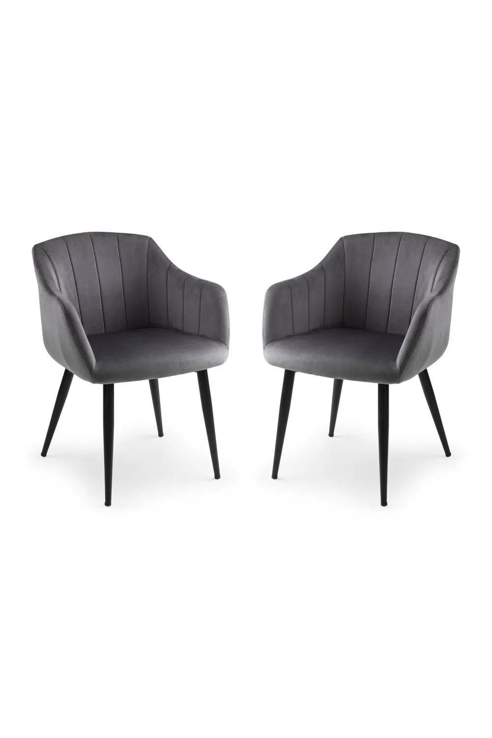 Julian Bowen Hobart Upholstered Dining Chair (Set of 2) in Grey 5