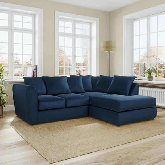 Blake Curved Arm Opulent Velvet Corner Chaise Sofa 1