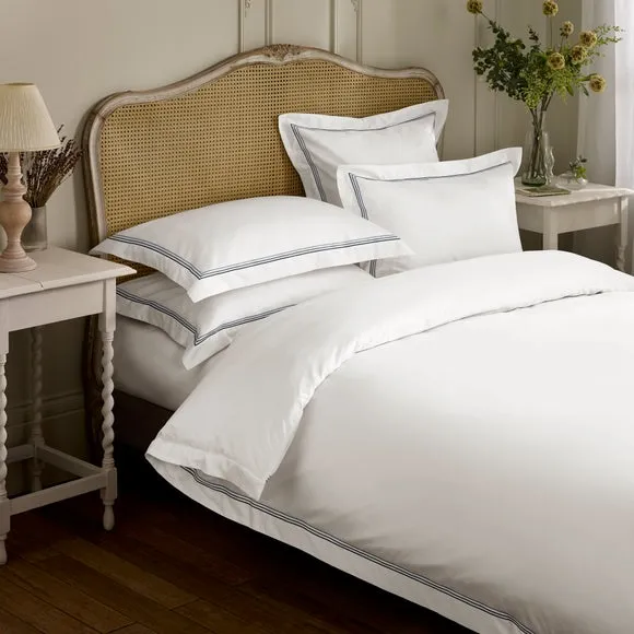 Dorma Rovello Embroidery 100% Cotton Duvet Cover & Pillowcase Set 1