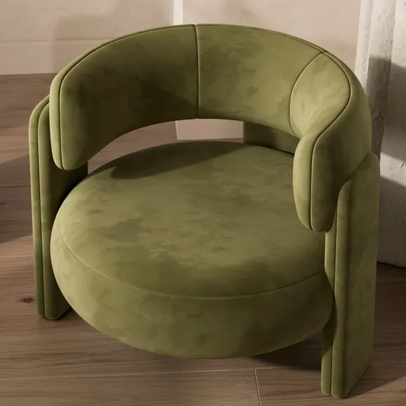 Hailey Chunky Velvet Accent Chair 4