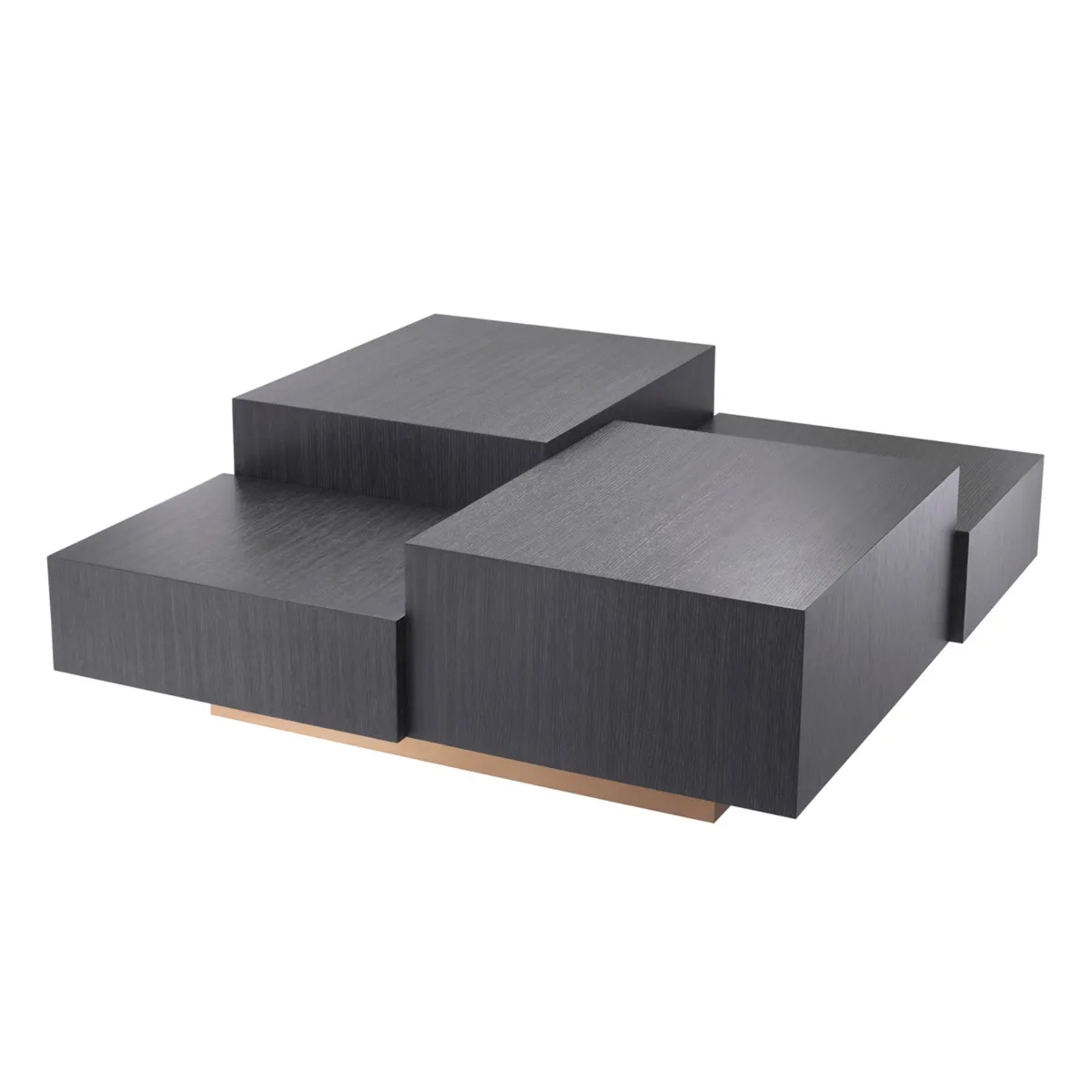 Eichholtz Nerone Coffee Table Charcoal Grey Oak Veneer, Black Wood | Barker & Stonehouse 4