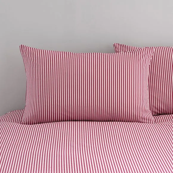 Durham Stripe 100% Cotton Duvet Cover and Pillowcase Set 6