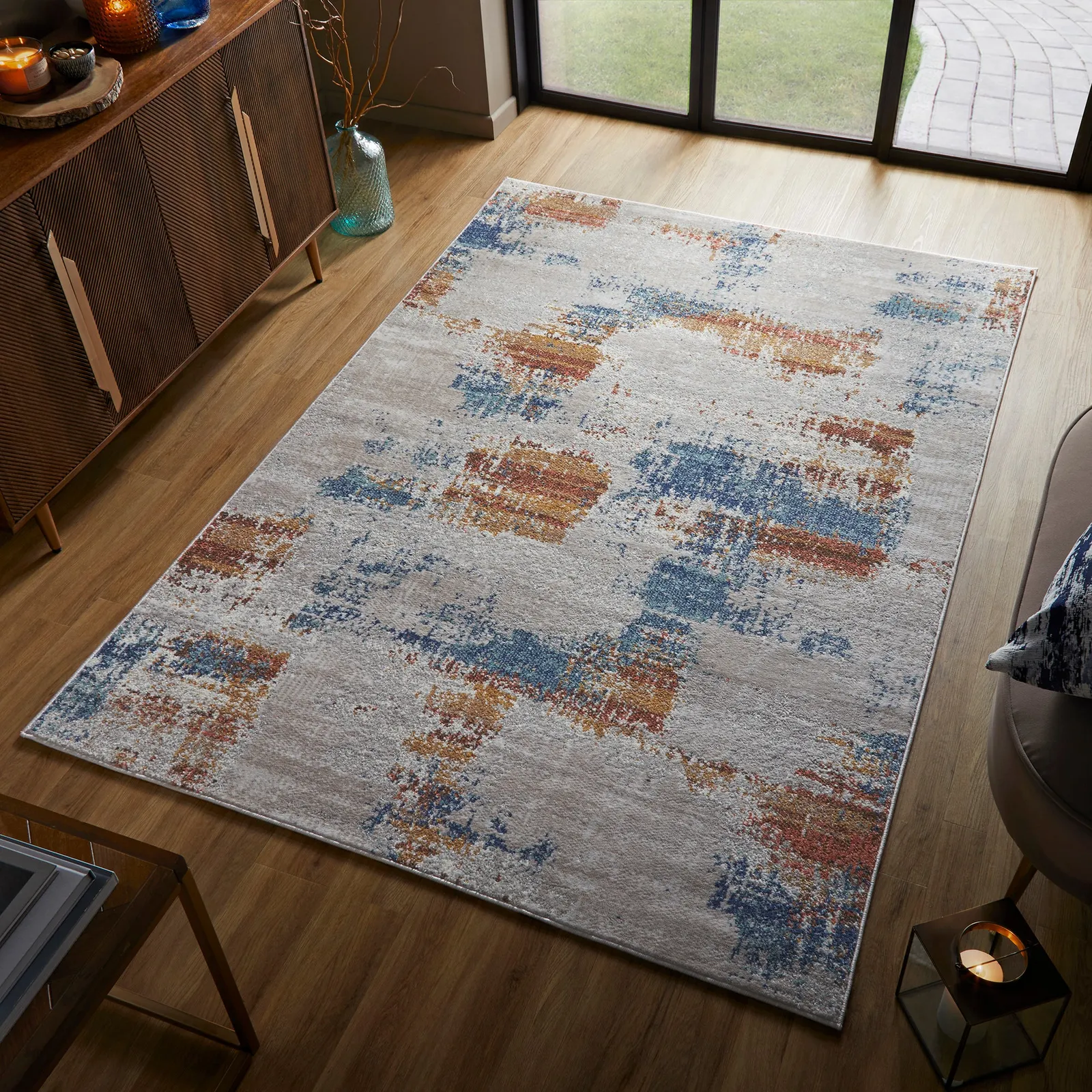 Samir Abstract Rug MultiColoured