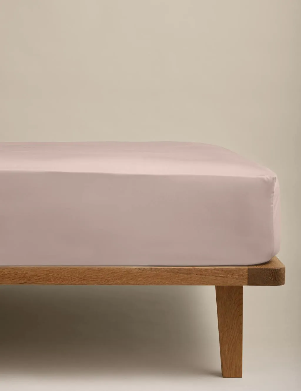 M&S Egyptian Cotton 230 Thread Count StayPut Fitted Sheet Blush Pink
