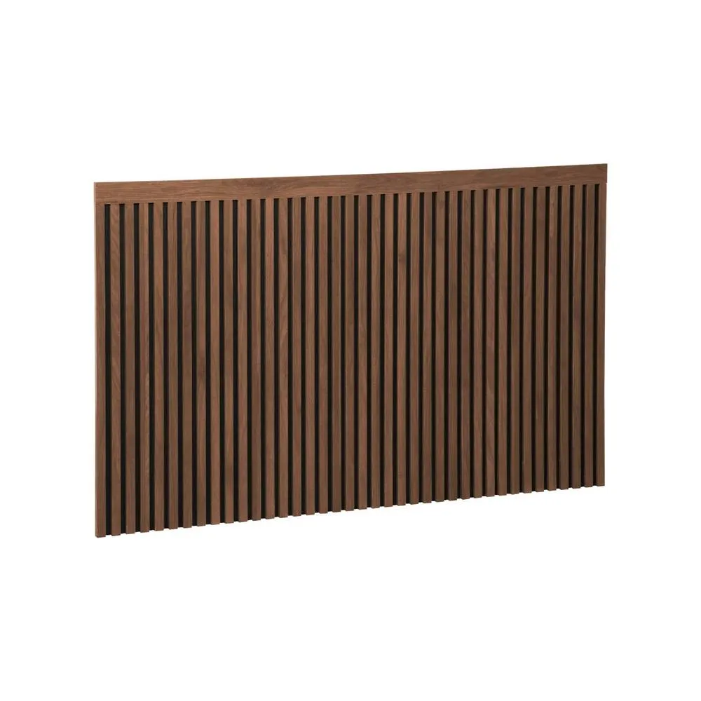 sweeek Headboard with decorative wood slats 160cm in Dark Brown 2