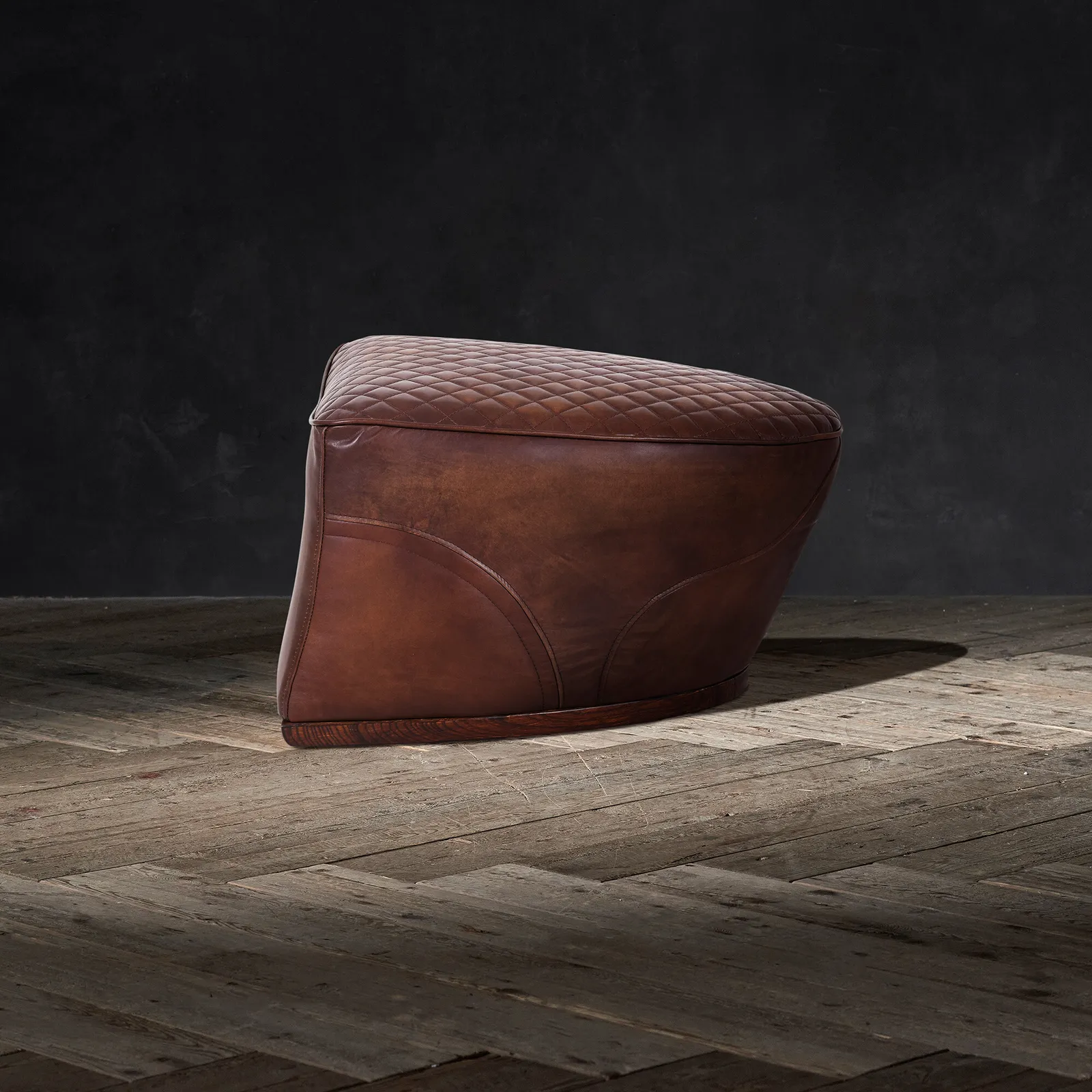 Timothy Oulton Saddle Footstool Leather | Barker & Stonehouse 3
