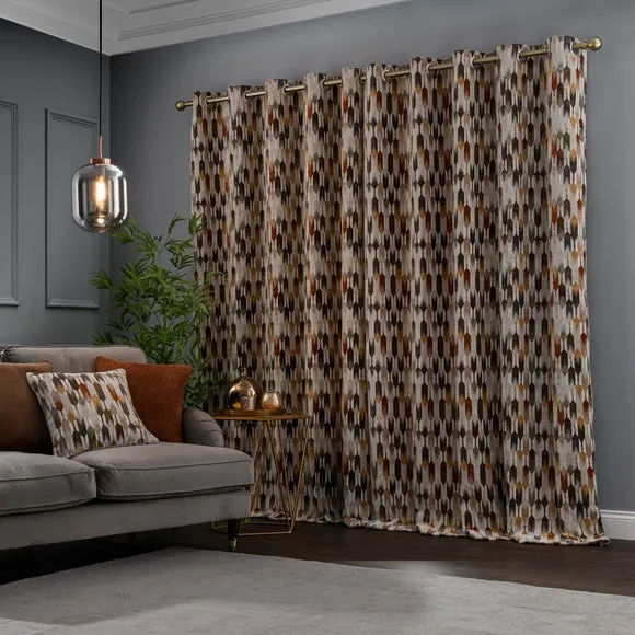 Kelso Cut Velvet Eyelet Curtains 5