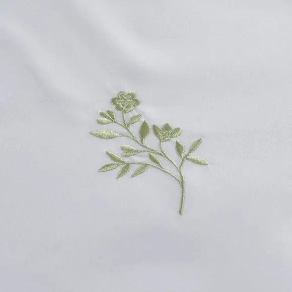 Izara Embroidered Microfibre Duvet Cover & Pillowcase Set 2