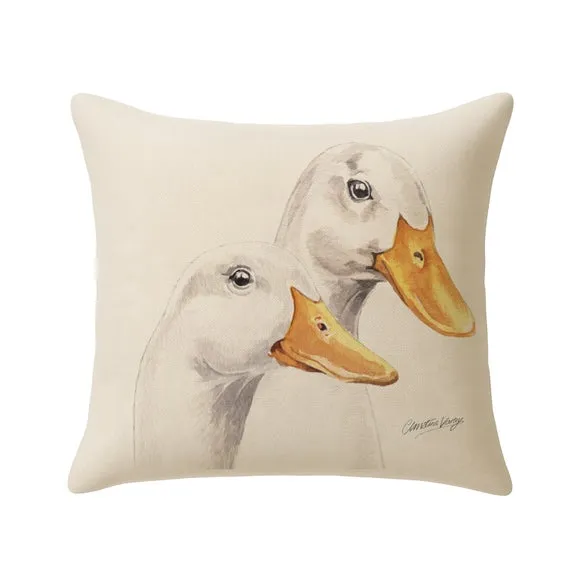 Christine Varley Ducks Square Cushion 3